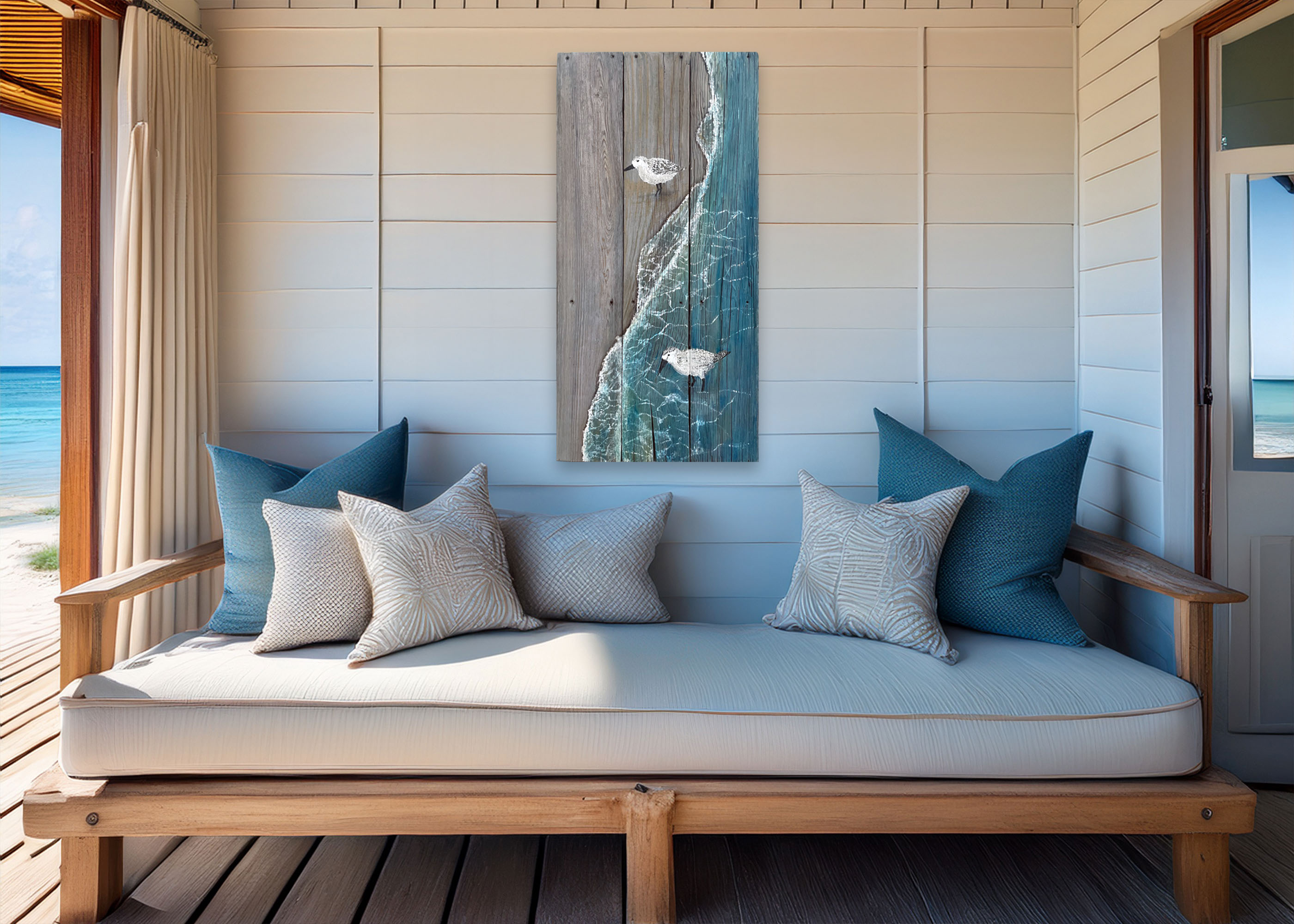 Sandpipers Acrylic on Wood