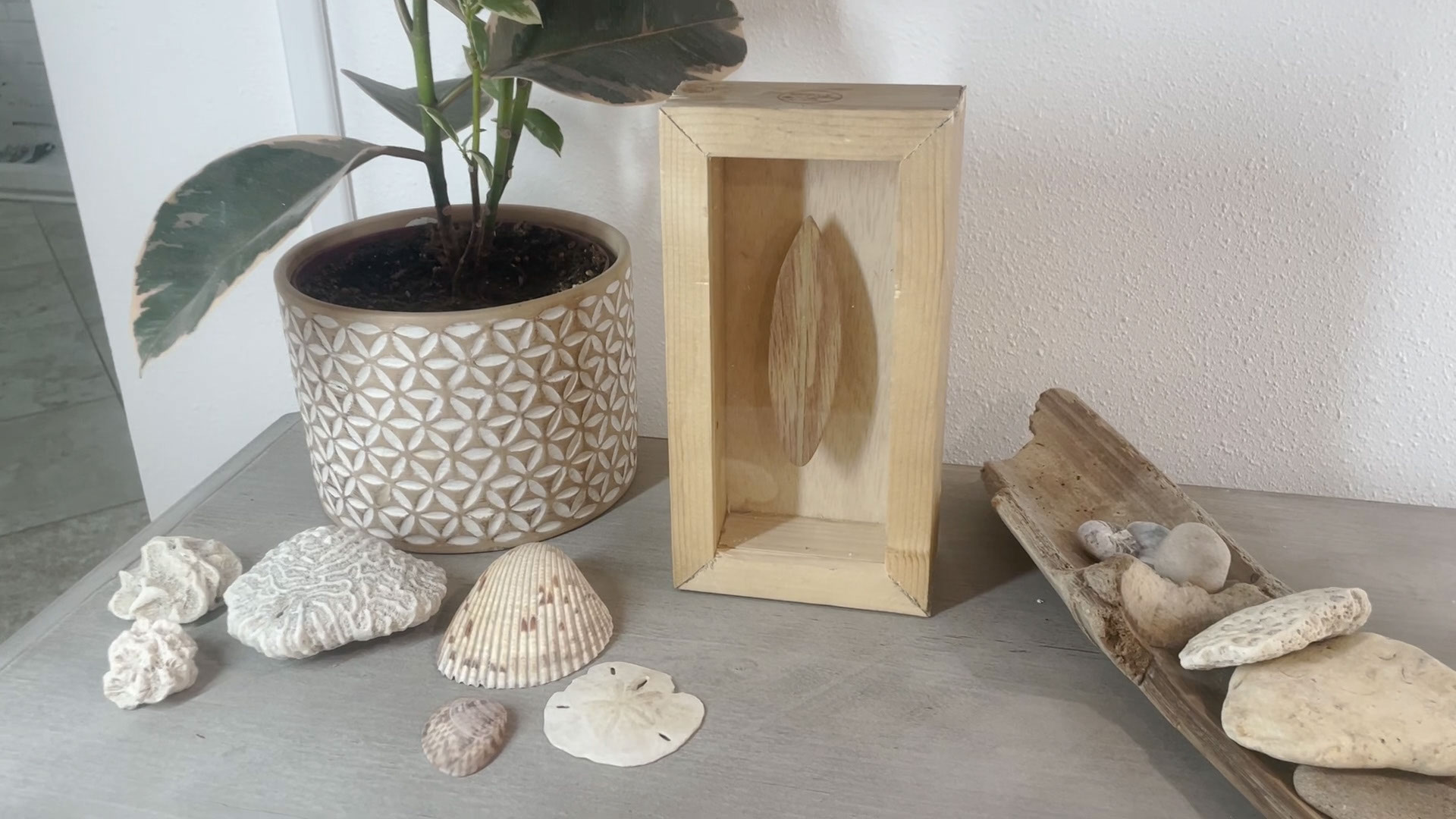 Hand Carved wooden surfboard